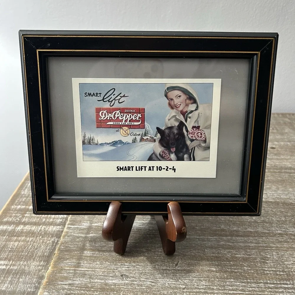 Vintage Framed Dr Pepper Ad
